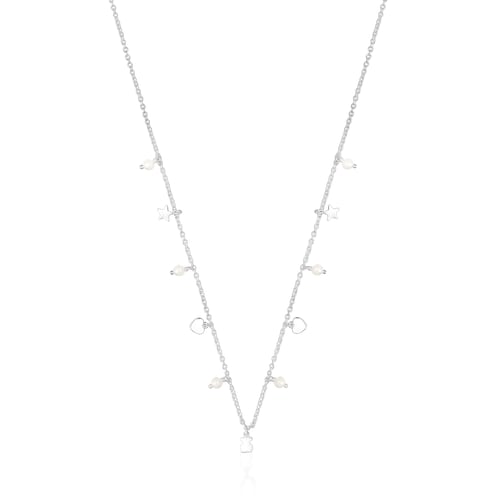Collar de plata y perlas Cool Joy