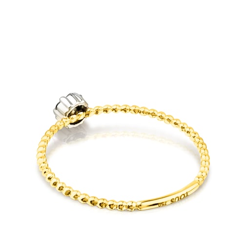 Anillo de oro con rosetón de diamantes TOUS Brillants